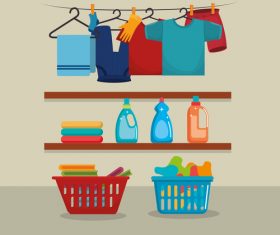 Cleaning housework design vector illustration 02