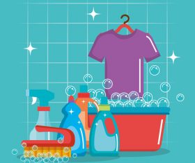 Cleaning housework design vector illustration 03