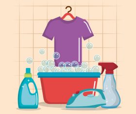 Cleaning housework design vector illustration 06