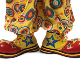 Clown leather shoes closeup Stock Photo