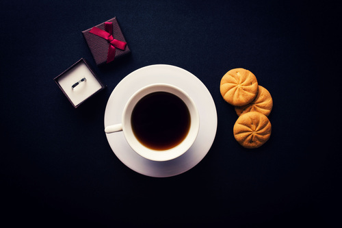 Coffee biscuits Stock Photo