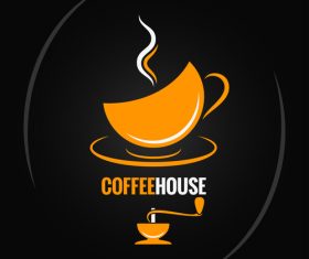 Coffee house logo vector material 02