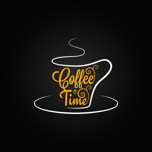 Coffee time logo vector