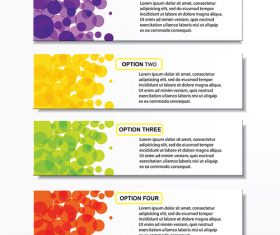 Colored abstract banners vectors template