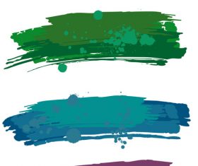 Colored paint stains brush vector illustration
