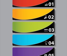 Colorful banners vectors template 01