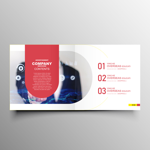 Company brochure template design vectors 01