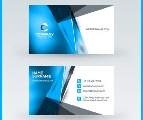 Company business card template blue vector 11