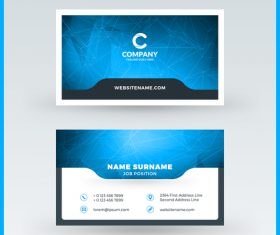 Company business card template blue vector 14