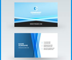 Company business card template blue vector 16
