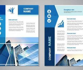 Compeny brochure cover template blue vector