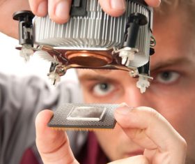 Computer cpu Stock Photo