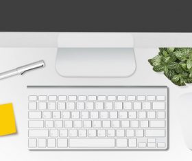 Computer on the desk Stock Photo 01