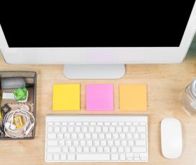 Computer on the desk Stock Photo 02