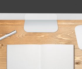 Computer on the desk Stock Photo 04