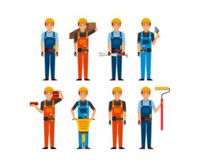Construction worker vector