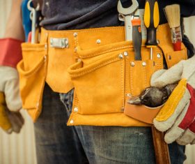 Construction workers and kits Stock Photo 02