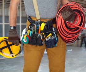 Construction workers and kits Stock Photo 03