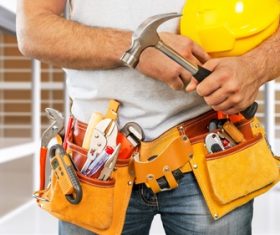 Construction workers and kits Stock Photo 05