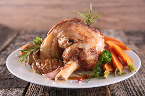 Cooked lamb chop with vegetable Stock Photo 08