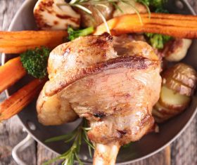 Cooked lamb chop with vegetable Stock Photo 09