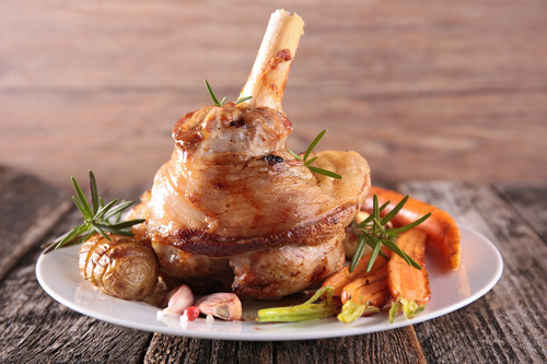 Cooked lamb chop with vegetable Stock Photo 10