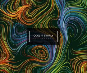 Cool swirly abstract background vector 01