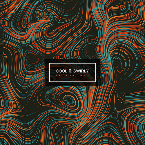 Cool swirly abstract background vector 02