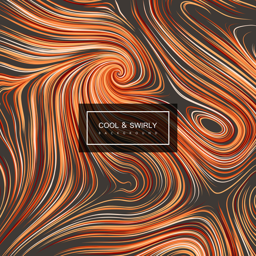 Cool swirly abstract background vector 06