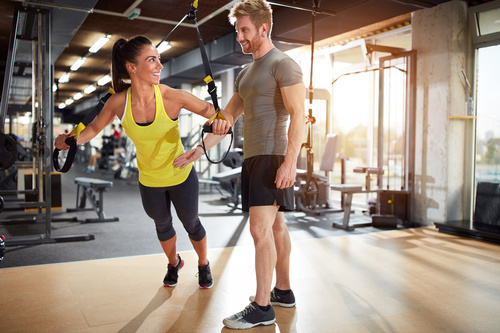 Couple doing sports in the gym Stock Photo 02 free download