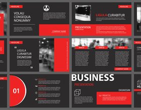 Creative company brochure template vector 01