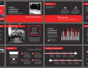 Creative company brochure template vector 03