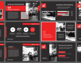 Creative company brochure template vector 04