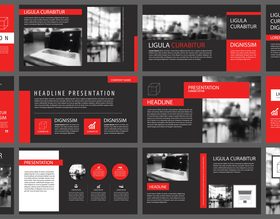 Creative company brochure template vector 05