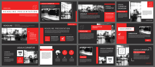 Creative company brochure template vector 05