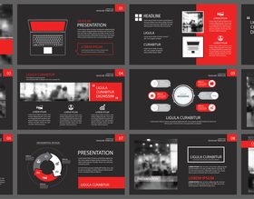 Creative company brochure template vector 06