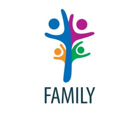 Creative family logos vector material 02