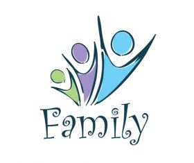 Creative family logos vector material 03