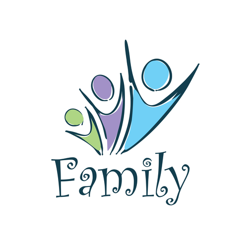 Creative family logos vector material 03