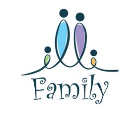 Creative family logos vector material 04