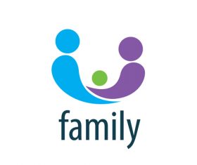 Creative family logos vector material 05