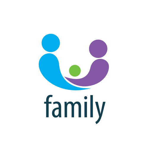 Creative family logos vector material 05