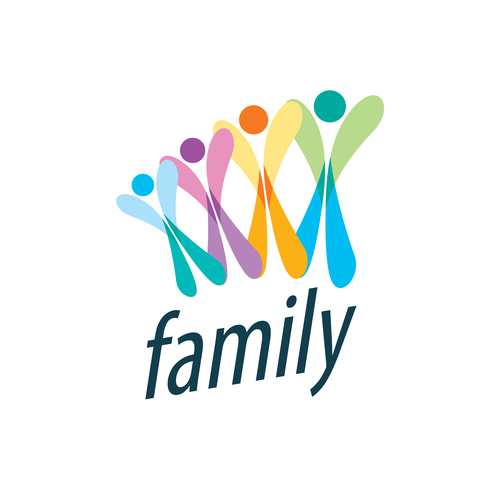 Creative family logos vector material 07