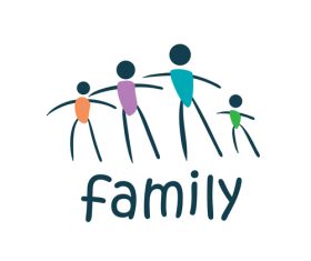 Creative family logos vector material 08