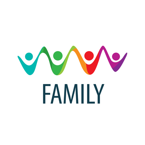 Creative family logos vector material 10 free download