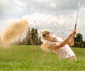 Cut up golf Stock Photo