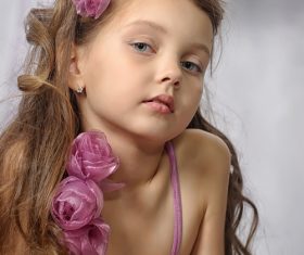 Cute little girl posing Stock Photo 01