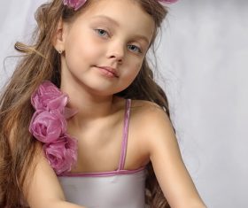 Cute little girl posing Stock Photo 02