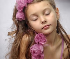 Cute little girl posing Stock Photo 03