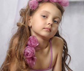 Cute little girl posing Stock Photo 04